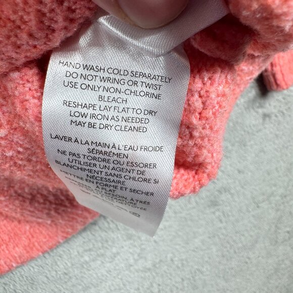 Cozy Deep V Oversized Pullover Sweater Pink Soft Knit by Anthropologie XS - Picture 7 of 13